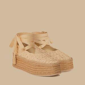 FARM Rio Beige Textured Espadrilles